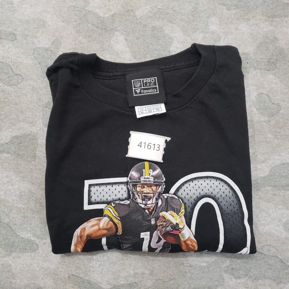 Pittsburg Steelers Shirt Youth XL Black Fanatics #19 Short Sleeve - Picture 12 of 12